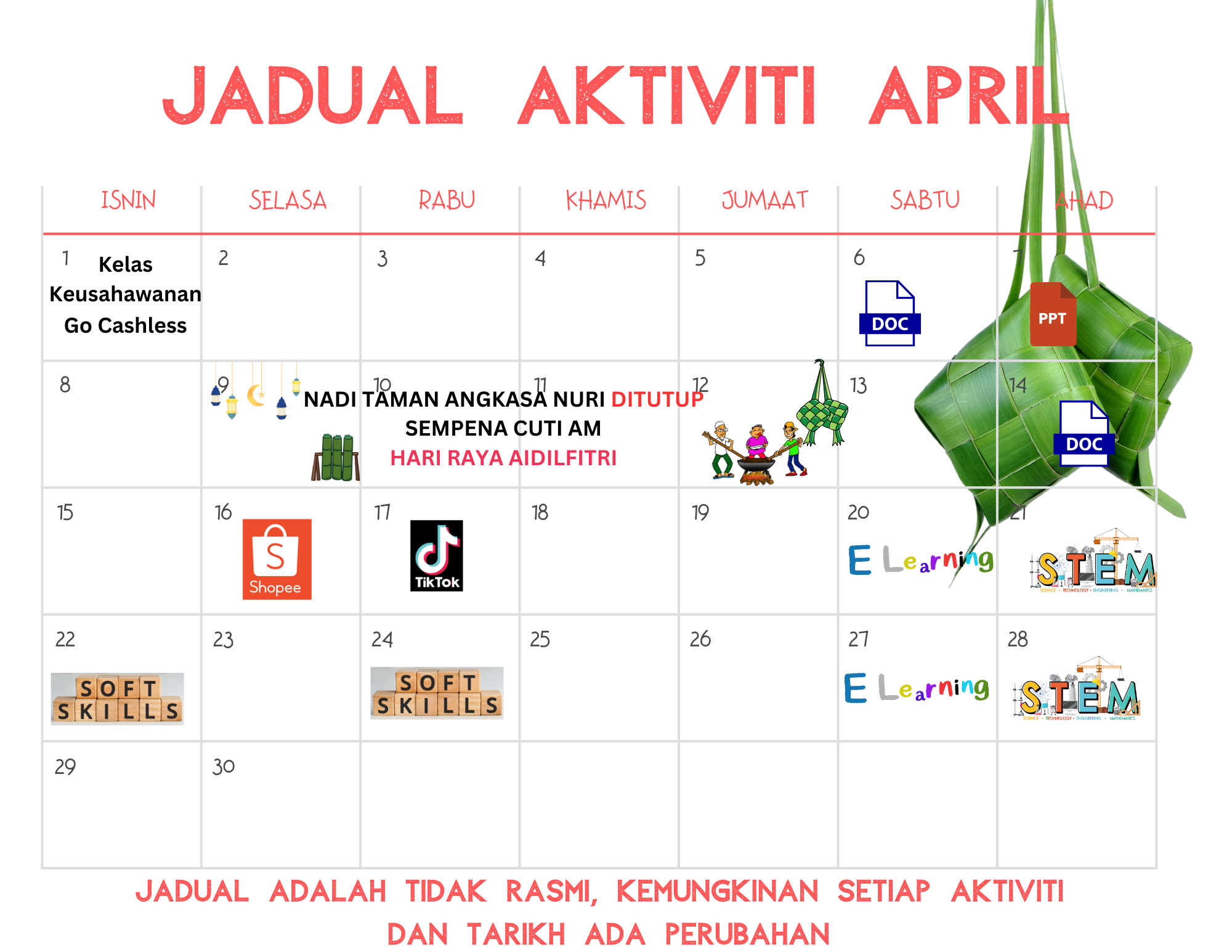 JADUAL AKTIVITI APRIL 2024