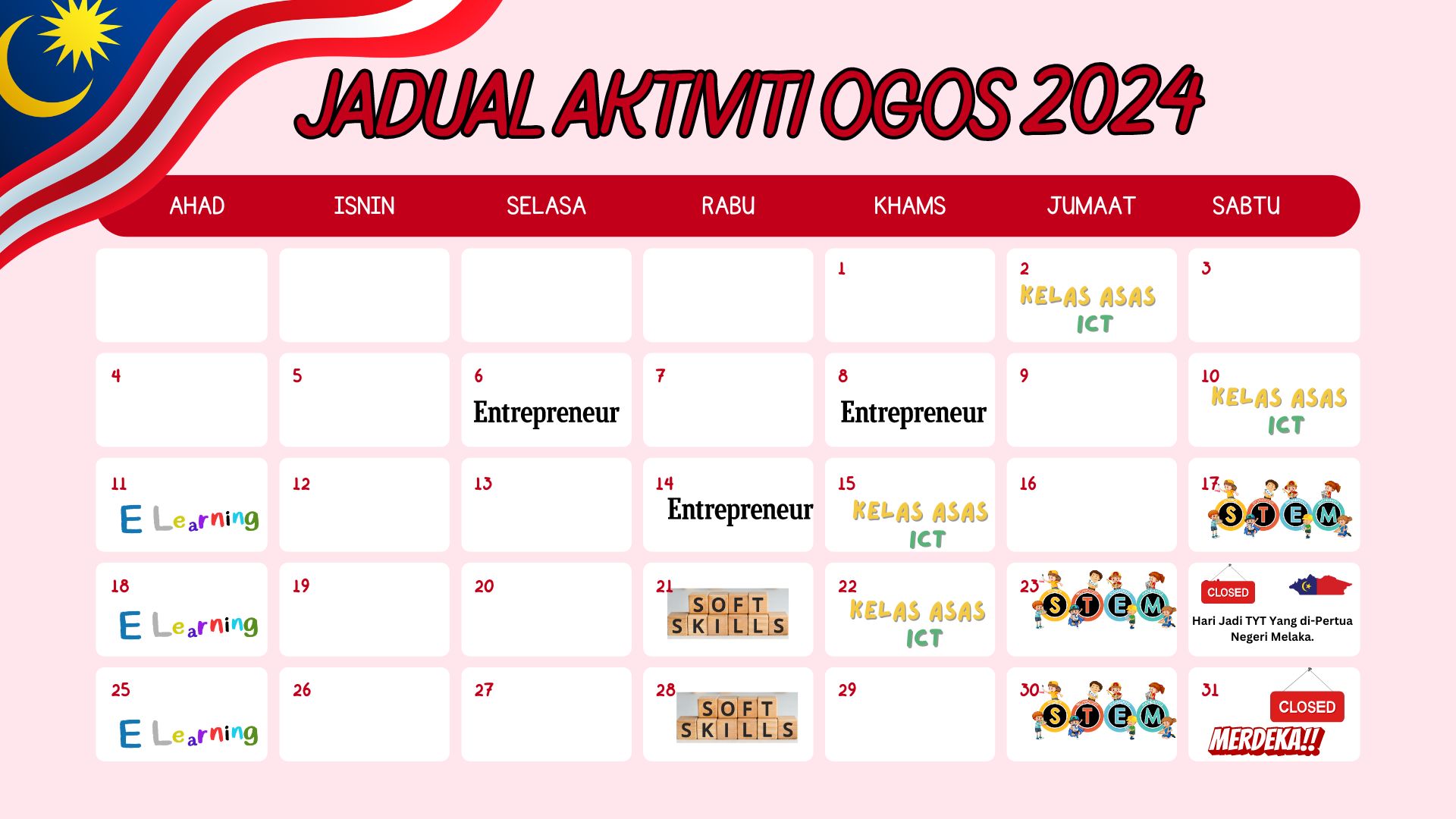 Jadual Aktiviti Ogos2024